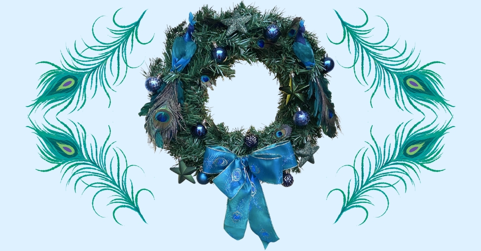 From Broken Tree to Beautiful Peacock Wreath: An Upcycling Project with Heart